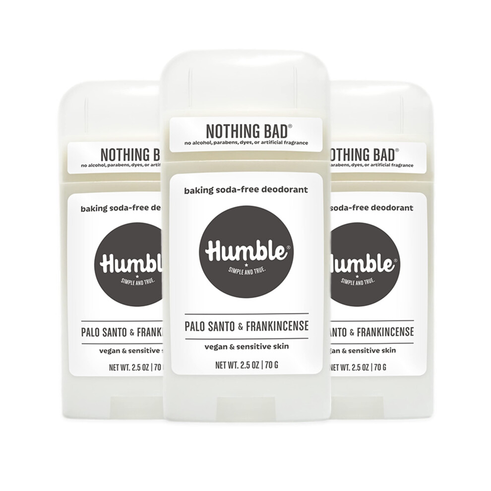 Humble Simple And Tr Humble Brands Aluminum-Free Deodorant Vegan And Cruelty- Free Formulated For Sensitive Skin Palo Santo And Frankincense 3 Pack 2.5 Ounce