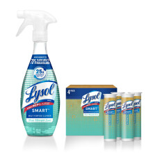 Lysol Smart Smart Kit de limpiador multipropsito Clear 5 piezas Conjunto de cascada fresca 1 recuento