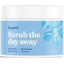 ASUTRA leo Essencial de Sal do Mar Morto Esfoliante Corporal (Coco Revitalizante) 16 onas - Ultra Hidratante Suave e Hidratante - leos de Coco