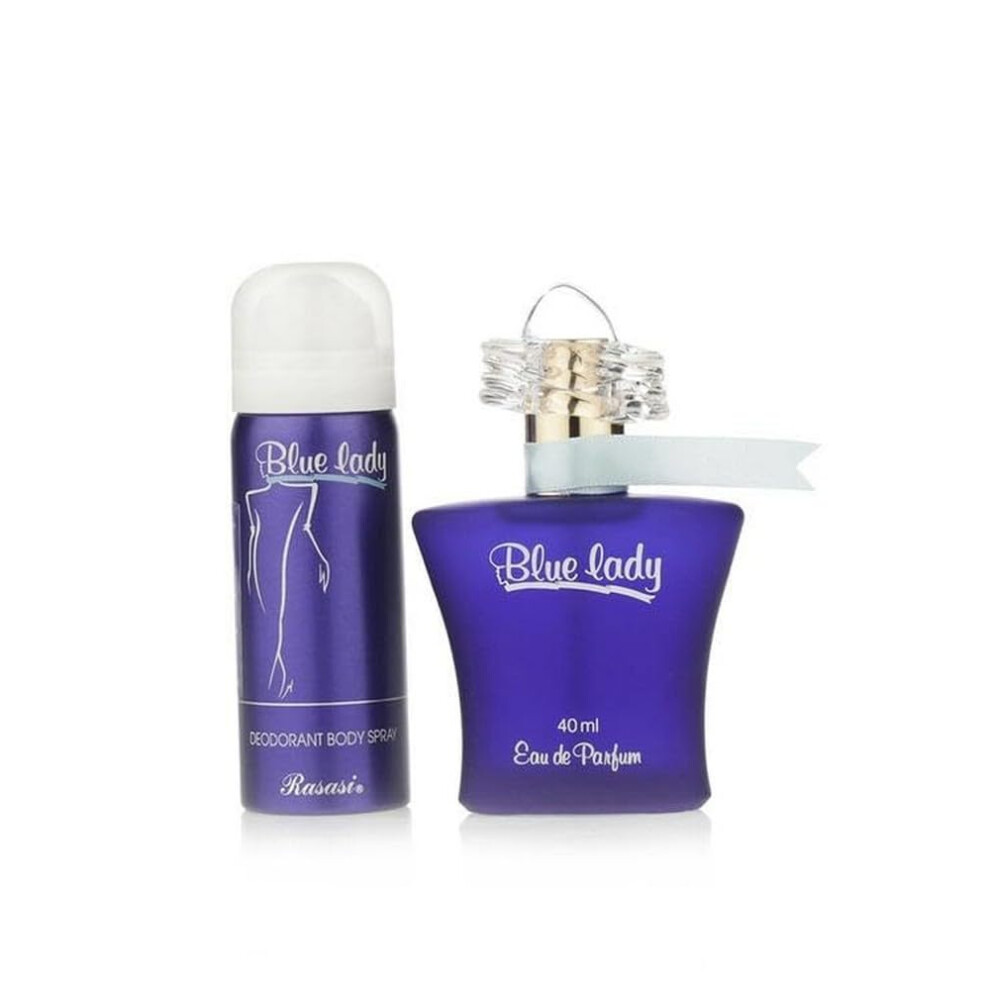 RASASI Blue 2-Piece Set For Women  (1.3 Oz Eau De Parfum Spray + 1.7 Oz Deodorant Spray)