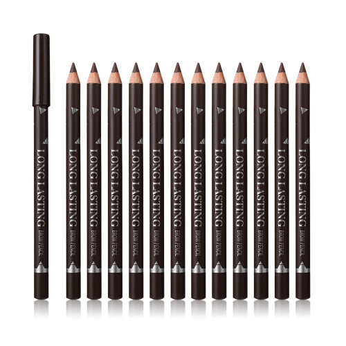 SUMEITANG 12 Pcs Dark Brown Eyebrow Pencil Eyeliner Makeup