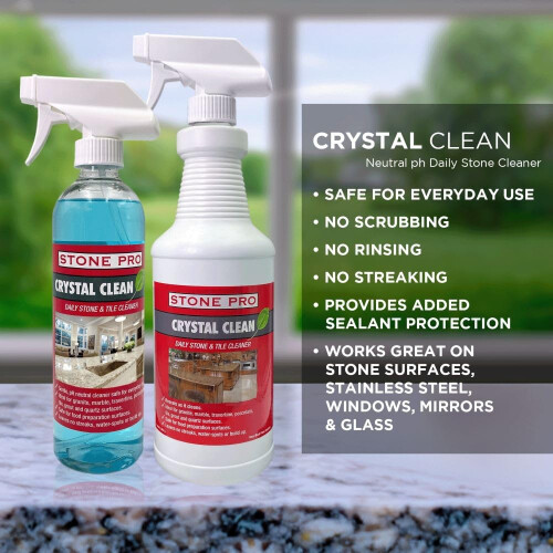 Stone Pro Crystal Clean - Surface Cleaner & Sealer Klar til brug 32 oz. 2