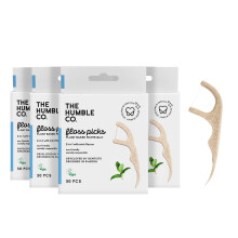 The Humble Co. Floss Picks (200 tal) - Plantebaserede tandtrdsvalg til overlegen mundpleje Tandhygiejne og tandkdssundhed Cruelty Free Tand Flo