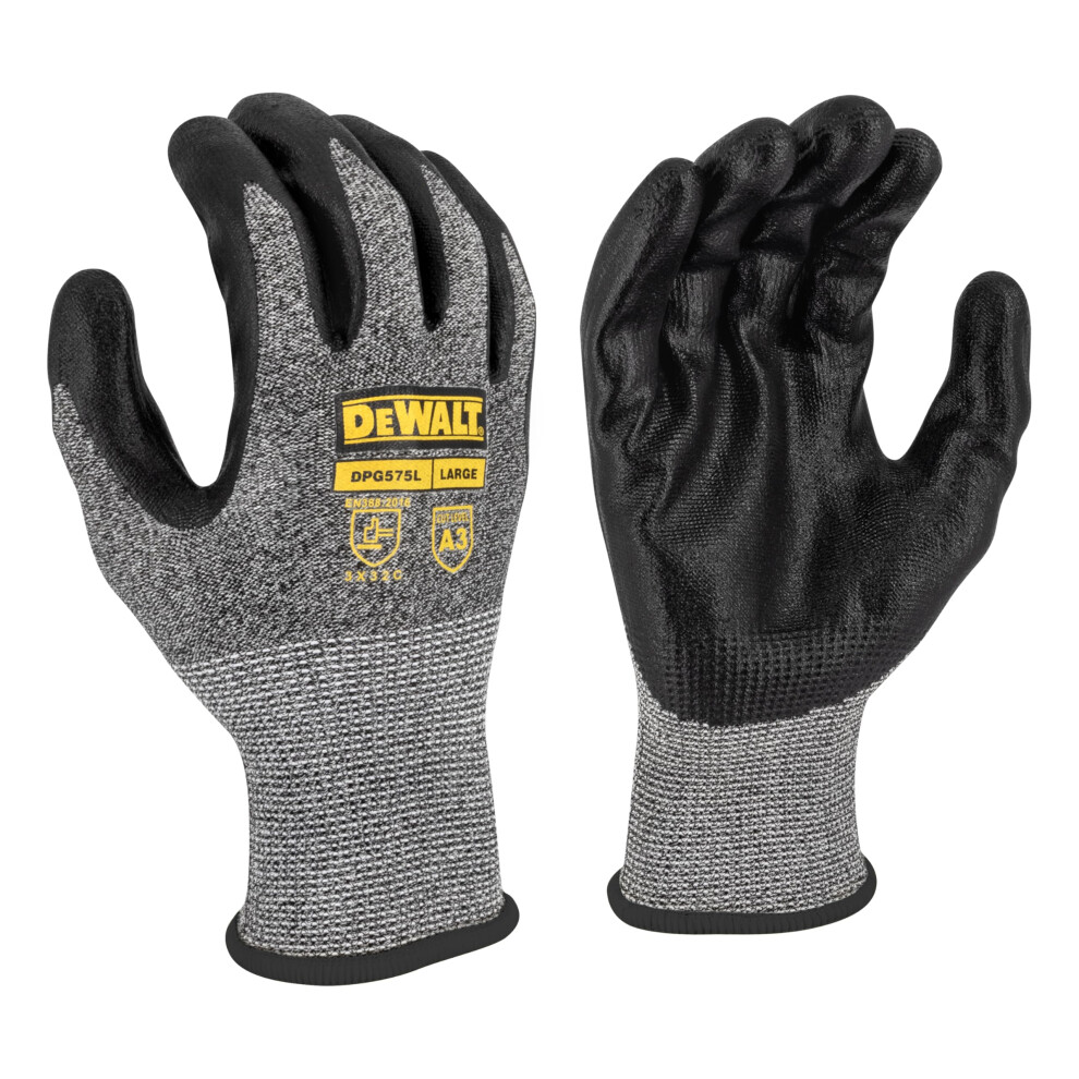 Dewalt Dpg575 Foam Nitrile A3 Cut Resistant Glove For Outdoor Work Construction And General Purpose - Size M