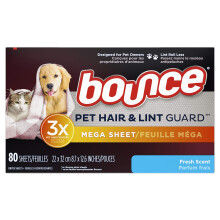 Rimbalzare peli per animali domestici e fogli mega asciugatrici fresche profumi 80 ct