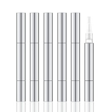 3 ml leerer Nagellstift mit Pinseldrehstift fr Zahnaufhellungsgel, Lipgloss-Behlter, Wimpernwachstums-Flssigkeitstube (Silber, 6 Stck)