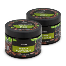 Nature's Beauty Canela Caf Energia Esfoliante Corporal Multi-Pack - Esfolia suavemente, Energiza e Revigora a Pele Opaca Feito com leo de Rom