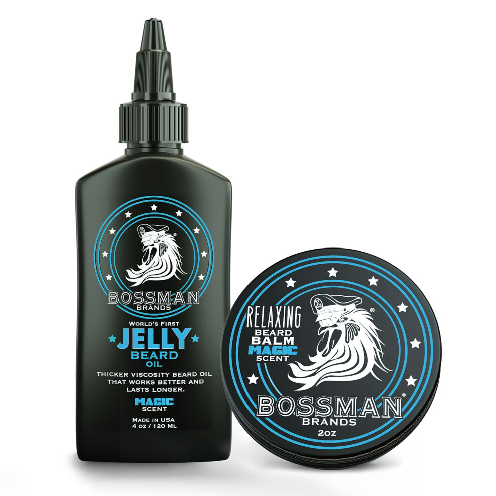 Bossman Beard Oil Jelly And Relaxing Beard Balm Combo- Magic Scent