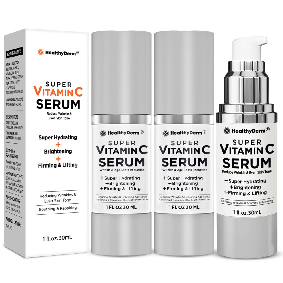 Super Vitamin C Serum F R Frauen Ber 70: Niacinamid Vitamin C Hyalurons Ure Peptide Vitamin E Koffein Bakuchiol Feuchtigkeitsspendendes Lifting-image