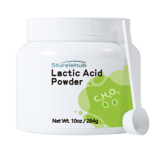 cido lctico em p 10 onas / 284g P de cido lctico de grau alimentcio e cosmtico para esfoliao suave Faa voc mesmo Mscara facial de