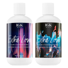 IGK EXTRA LOVE Volume- en verdikkingsshampoo en conditionerset | Lichtgewicht + Ondersteunt de hoofdhuid + Balansolie | Veganistisch + dierproefv
