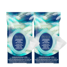 Pacifica Beauty, Coconut Milk & Essential Oils Underarm Deodorant Wipes, 30 Count (Pack of 2), Remove Odor On-The-Go, Aluminum Free, Travel Friendly,