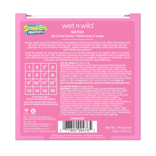 Wet n Wild Palette Wet N Wild SpongeBob Eye & Face - Galli 2