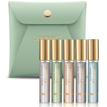 Valentinstagsgeschenke fr Sie und Ihn, Parfm-Set, 5er-Pack Parfm-Probier-Sets fr Damen und Herren mit Lederetui 10 ml Mini-Parfm fr Reisege