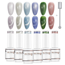 Nicedeco Hema Free Cruelty Free Vegan Cat Eye Gel Nagellack 6 Farben Soak Off LED U V Gel fr Nail Art Manikre Salon DIY