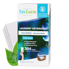 Fogli detergenti per lavanderia a secco compatta di TRU (Made in Canada) ingombranti fino a 768 carichi (384 fogli) - Senza paraben