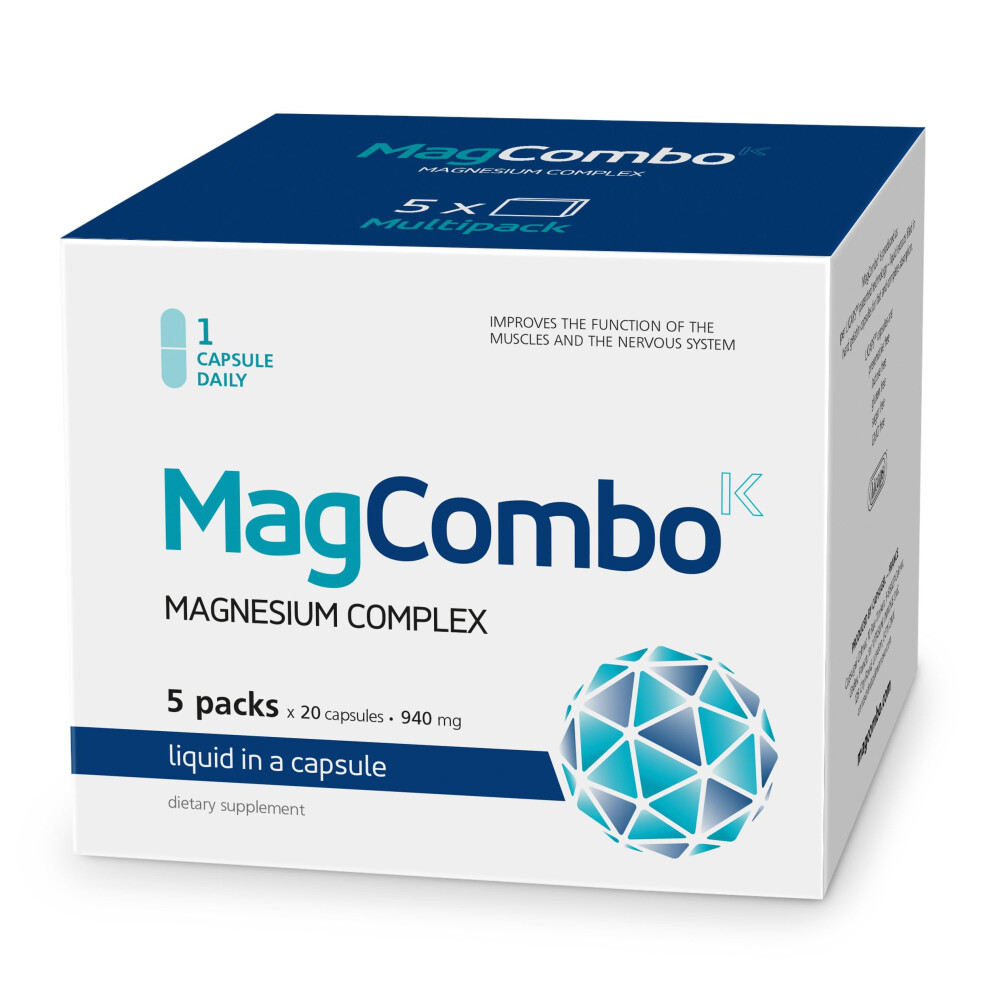 Magcombok Magcombo - Concentrated Pure Magnesium Special Oil Formula For Maximum Absorption Enriched With Vitamins ?2 ?6 ?12 And ? Only 1 Capsule Dail