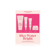 The Face Shop Rice Water Bright Travel Kit Korejsk sada pce o plet s ceramidem Drkov sada - Jemn myt obliceje a vegansk pce o plet (srov kr
