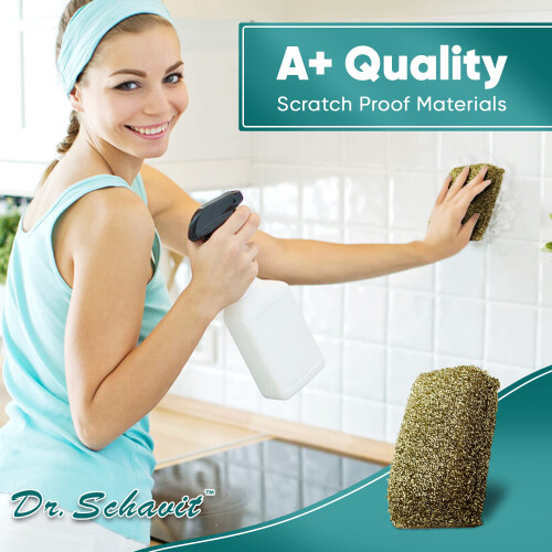 Perfect Scour 2 Pack Esponjas para cozinha - Esponja multiuso sem riscos com poder de limpeza resistente - Purificador de limpeza suave e rpido 1