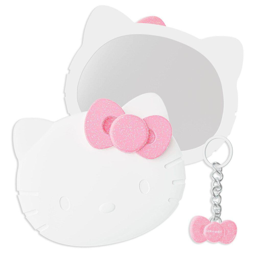 wet n wild Hello Kitty Collection  Mirror & Pink Bow Keychain Duo  Comfort-Grip Handle  Versatile & Portable Hand Mirror