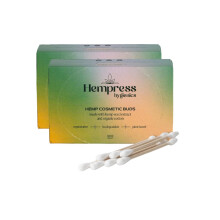 Hempress ?kologiske vatpinde til ?rer Bomulds-?re vatpinde med bambuspinde Robust vatpind Velegnet til makeup-touch-ups og reng?ring Naturlig og