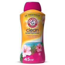 ARM & HAMMER Clean Scentsations In-Wash Scent Booster  Laundry Scent Booster Tropical Paradise scent  45 Oz