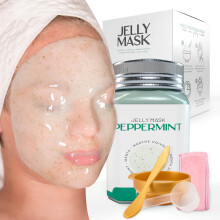 BRUN Peel-Off Peppermint Jelly Mask kasvojenhoitoon - 23 fl oz kuminaamiopurkki 30-35 hoitoon - Ihonhoitoa kosteuttava geelinaamio Spa Set miehille,