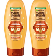 Garnier Whole Blends Honey Treasures korjaava hoitoaine kuiville vaurioituneille hiuksille 22 Fl Oz 2 Count (pakkaus voi vaihdella)