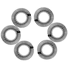 TUICARE 6 Stck vollstndig kreisfrmige, flexible Haarkmme aus Kunststoff, Haarbandhalter fr Frauen und Mdchen