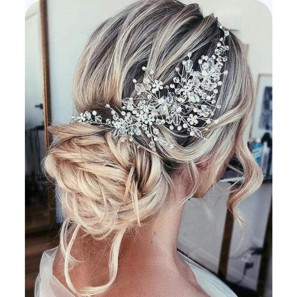 Anglacesmade Braut-Kristall-Stirnband, Strass-Haarranke Mit Marquise F R Brautjungfern, Hochzeitshaarteil F R Frauen Und M Dchen (Ros Gold)-image