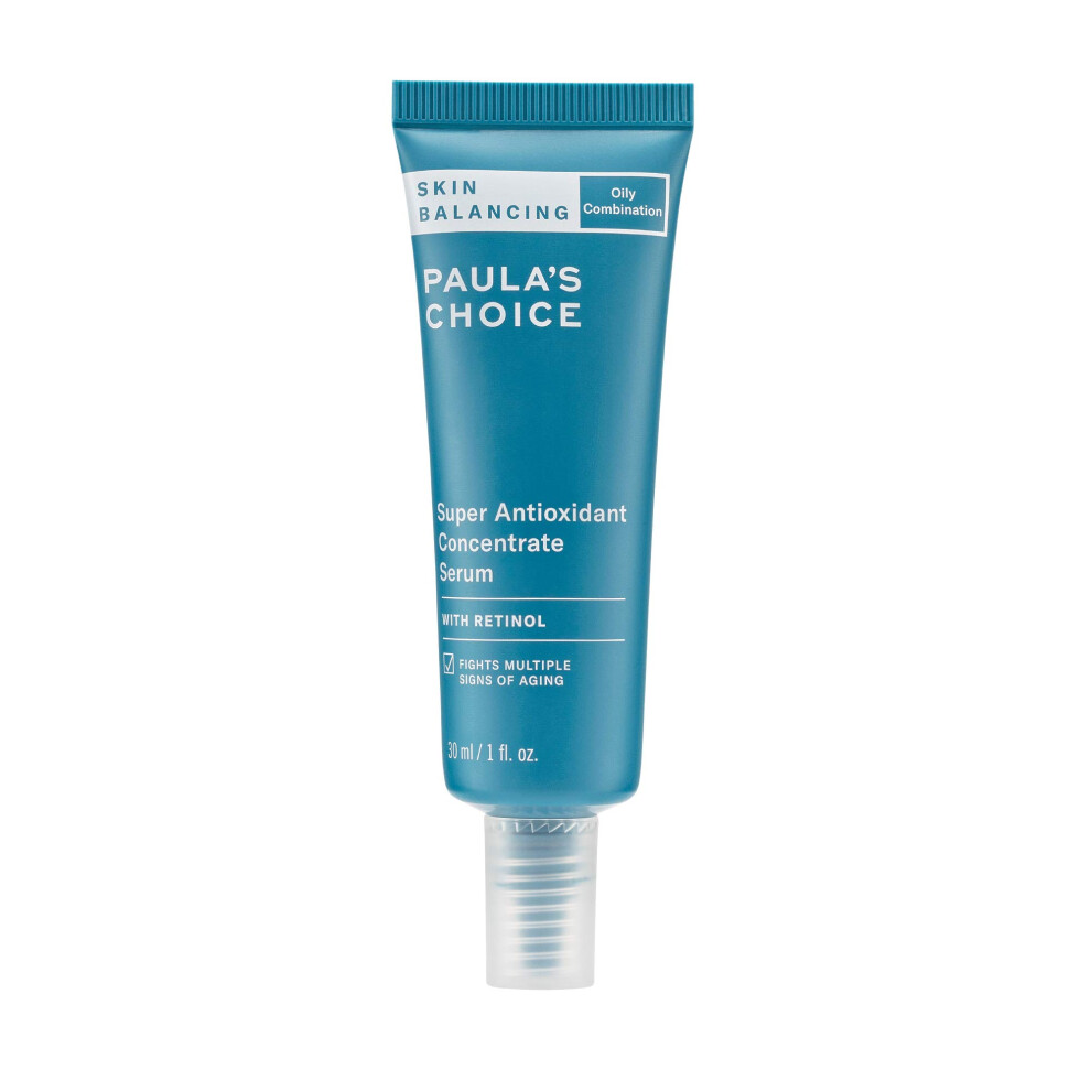 Paula's Choice SKIN BALANCING Antioxidant Concentrate Face Serum  Retinol & Vitamin C  Anti Aging  Anti Wrinkle & Large Pores  Oily Skin  1 Ounce