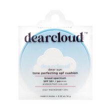 dearcloud Dear Sun Perfecting SPF Cushion - Color Adapting Sunscreen  Korean Sunscreen SPF 50+ (.53 oz)