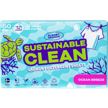 Planet Brands Feuilles de detergent a linge - Fabrique en Suede jusqu'a 100 charges 50 feuilles de technologie sans liquide durable dissolve inst