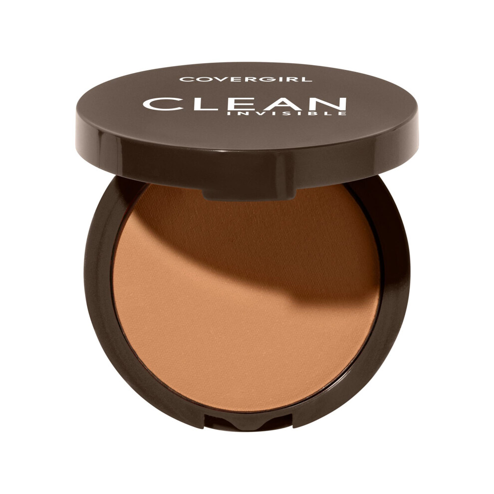 Covergirl Clean Invisible Pressed Powder Lightweight Breathable Vegan Formula Warm Nude 158 0.38oz