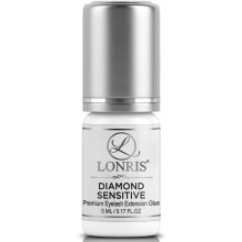 Low-Fume Eyelash Extensions Glue, No Irritation, LONRIS Diamond Sensitive, 5ml - Professional Lash Adhesive for Beginners & Experts, Long-Lasting Up t