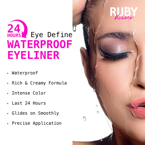 Ruby Kisses Waterproof 24UR Eye Define Eyeliner (1 Count, Very Black) 2