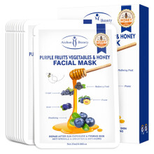 AICHUN BEAUTY Fruit Groenten Honing Gezichtsmasker Reparatie Verstevigende gezichtshuid Anti-rimpels Hydraterend 25 ml / 0,88 fl.oz x 10 stuks (P
