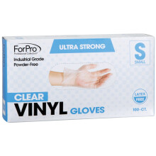 Jednorzov vinylov rukavice ForPro Pruhledn prumyslov bez pudru Bez latexu Nesteriln bezpecn pro potraviny 2,75 mil. Palm 3,9 mil. Mal prsty 1