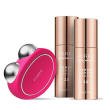 FOREO Age-Defying Bear Bundle - Bear Microcurrent Facial Device + 2 x Conductive Serum 1 fl.oz. - Anti Aging Face Massager - Skin Care Tools Set