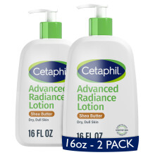 Cetaphil Body Lotion Advanced Radiance Lotion sheavoilla kuivalle herkälle iholle 16 unssia 2 hajusteeton Hypoallergenic Ei-komedogeeninen pakkaus