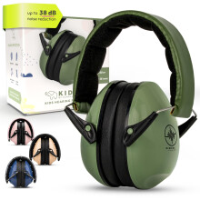 Schallwerk? Protezione del rumore Muffs per bambini per bambini (verde oliva) - Protezione alle orecchie per bambini piccoli e bambini - cuffie per l