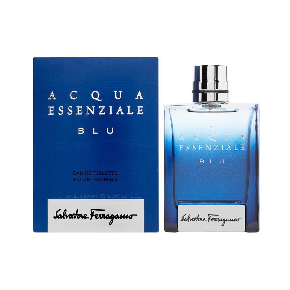 Salvatore Ferragamo Acqua Essenziale Blu Eau De Toilette Spray For Men 1.7 Ounce