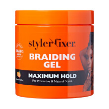 Red by Kiss Braiding Gel Fixador de modelador de fixao mxima para tranas em caixa e trancinhas Condicionamento hidratante Controle de frizz d