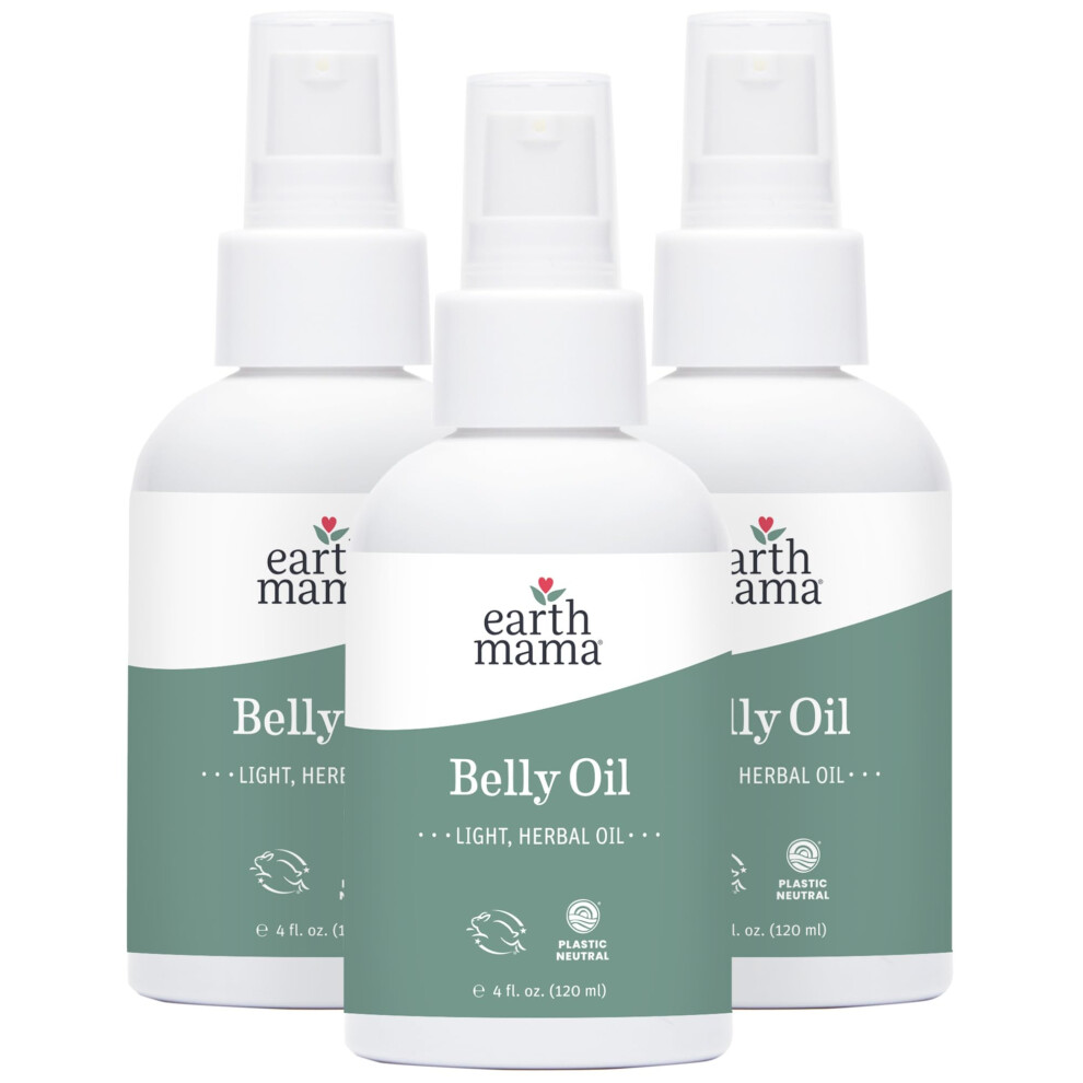 Earth Mama Belly Oil For Dry Skin | Calendula Skin Care Moisturizer Oil To Encourage Natural Elasticity And Help Prevent Stretch Marks During Pre