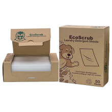 ECOSCRUB LAUDRY D TERGENTS FILLES 100 charges (50 feuilles) - Eco Friendly Liquid Certified Certified BioDedable Ultra Premium Concentrated Derge