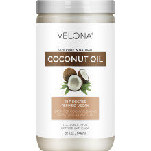 Kokosnussl 92 Grad von Velona  32 fl oz | 100 % reines und natrliches Trgerl | im Glas | Raffiniert kaltgepresst | Haut Gesicht Krper Haarpfleg