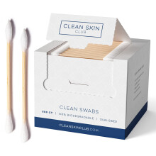 clean Skin club clean podepinde 2 pakke 1000 Samlet antal One Pointed Tip Bionedbrydeligt kologisk bomuld Bambus Makeup Neglelak EyelinerTouch-u
