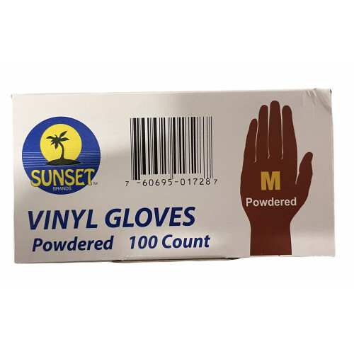 Sunset  Smooth Touch Vinyl-Handschuhe mit Puder, Gre Medium  100 ct 2