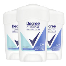 Degree Clinical Protection Antitranspirant Deodorant fr Frauen, Shower Clean, 3er-Pack, 72-Stunden-Schwei- und Geruchsschutz, 1,7 oz