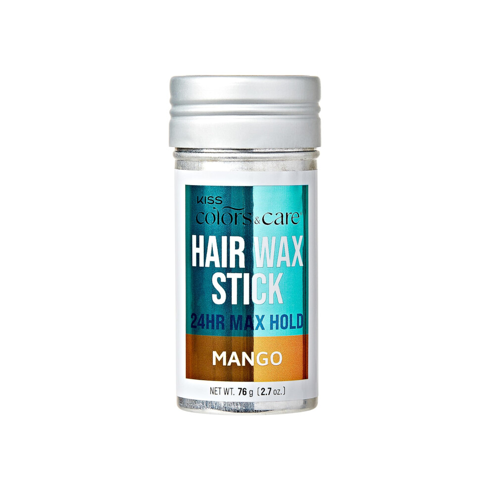 Kiss Colors & Care 24 Hour Maximum Hold Edge Fixer Hair Wax Styling Stick Non-Oily Flake-Free Biotin B7 Castor Oil & Shea Butter Infused Ne